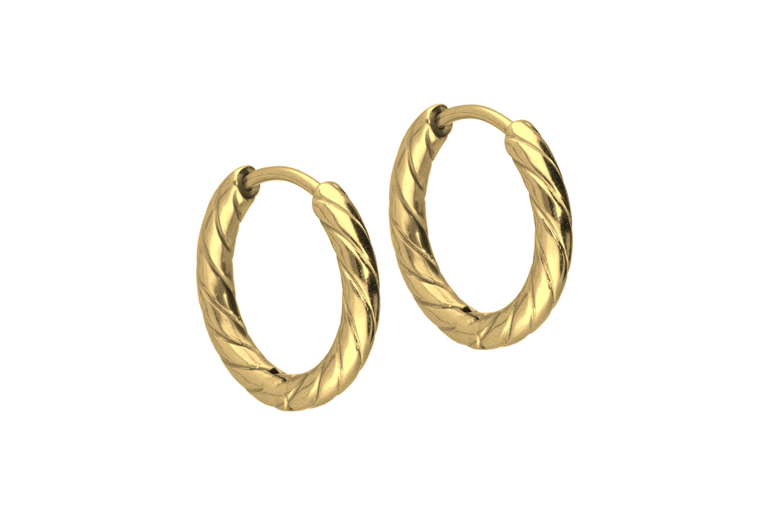 Titan Ohrclicker Creolen GEDREHT von Piercingline